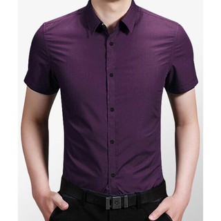 Sơ Mi trơn cộc tay nam màu đen