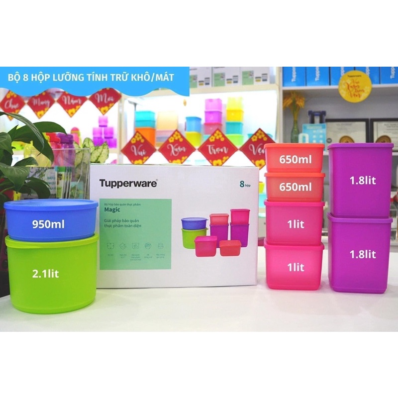 Bộ 8 hộp bảo quản thực phẩm magic set
