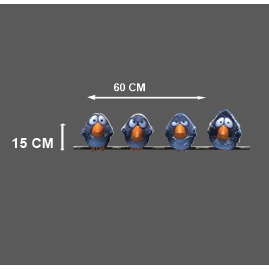 tem dán sau xe, kính sau xe con chim ngộ nghĩnh