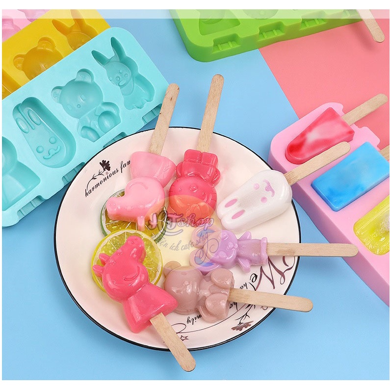 KHUÔN LÀM KEM (THẠCH) BẰNG SILICON NHIỀU MẪU CHO BÉ