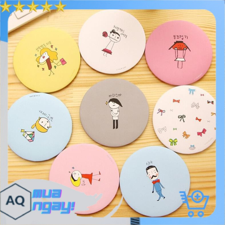 Gương Trang Điểm Mini Cầm Tay Bỏ Túi Hàn Quốc Nhiều Hình Siêu Cute