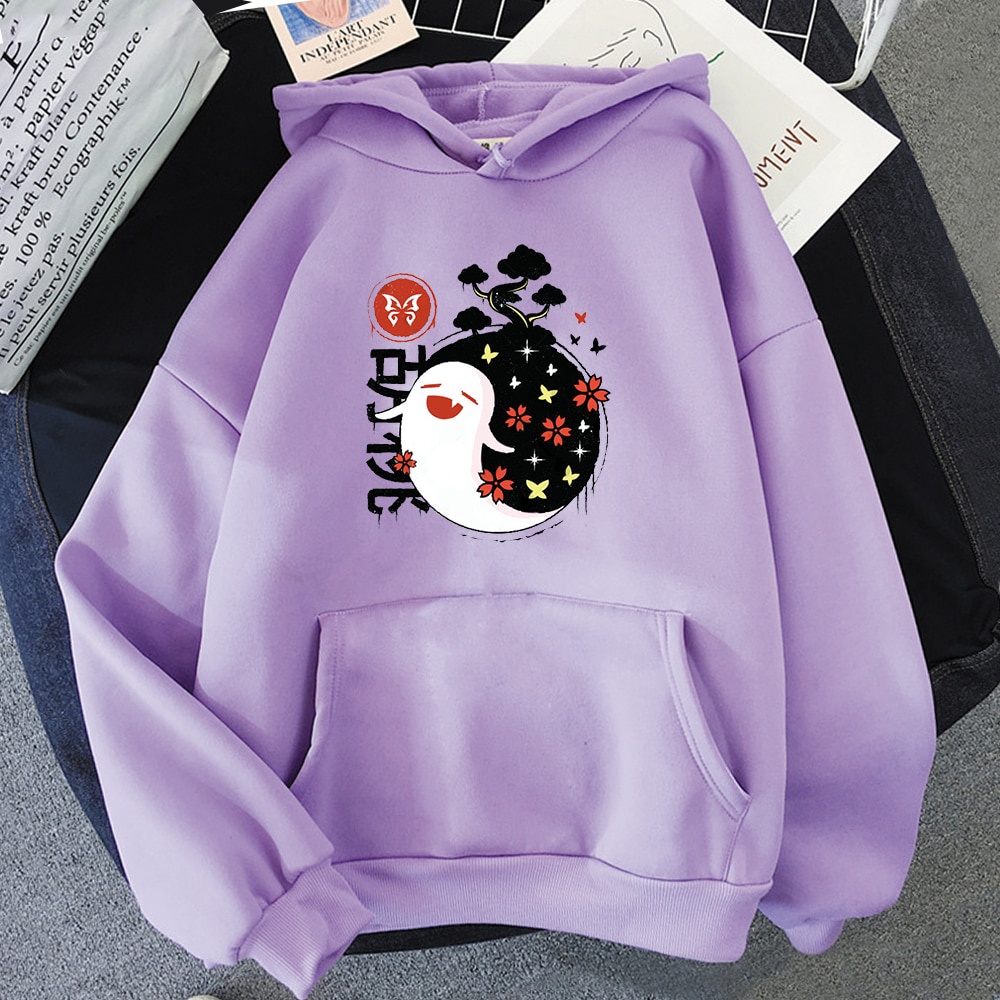 Áo hoodie họa tiết game Genshin Impact Hu Tao thời trang cho nam và nữ 