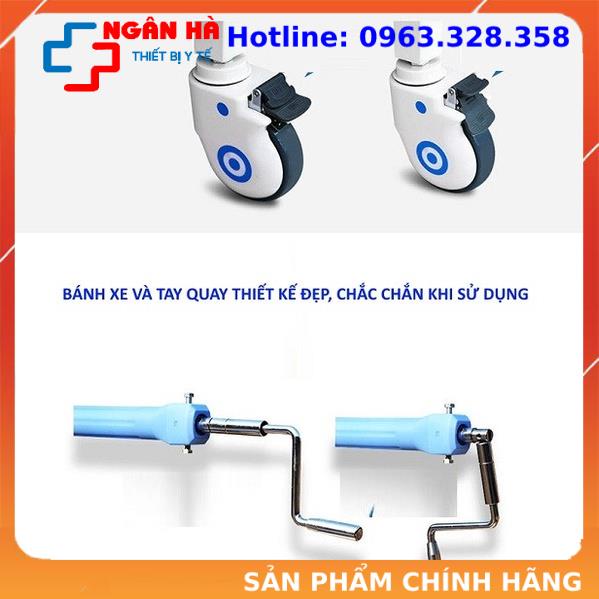 Giường bệnh nhân, giường y tế, giường y tế đa năng Akiko A85 có bô vệ sinh, bàn ăn - inbox với shop trước khi đặt hàng