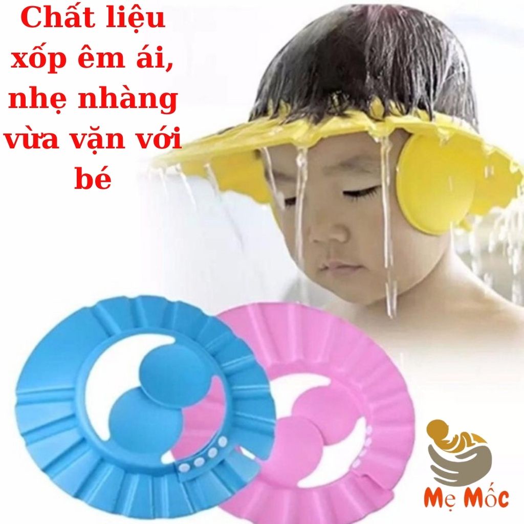 Mũ Gội Đầu Chắn Nước Có Bịt Tai Siêu Dễ Thương Cho Bé Shop Mẹ Mốc ,MGD