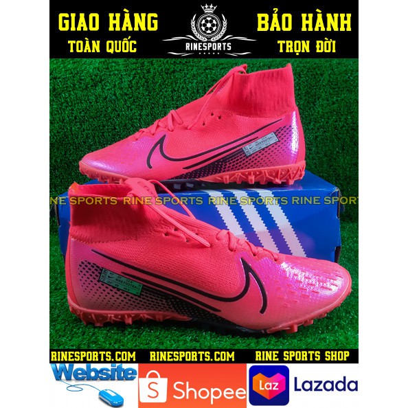 HÀNG THAILAND GIÀY BÓNG ĐÁ SÂN CỎ NHÂN TẠO Mercurial Vapor 13 pro đỏ cổ cao.TF.CAM KẾT Y HÌNH-CAM KẾT HÀNG