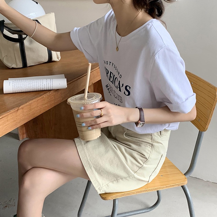 Chân váy ngắn Chữ A trơn Basic Phối túi Lưng cao Ulzzang Hàn Quốc Váy ngắn Cạp cao Có túi Thời trang | BigBuy360 - bigbuy360.vn
