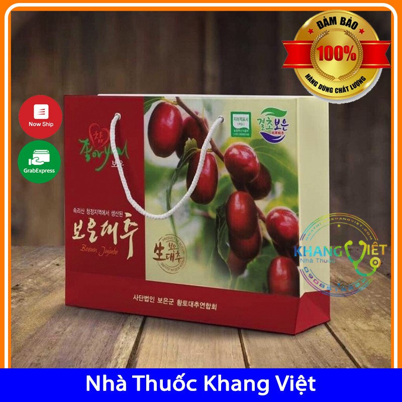 Táo Đỏ Hàn Quốc Sấy Khô Samsung Boeun Jujube 1KG + Tặng Kèm Túi Đựng Hộp Làm Quà Biếu