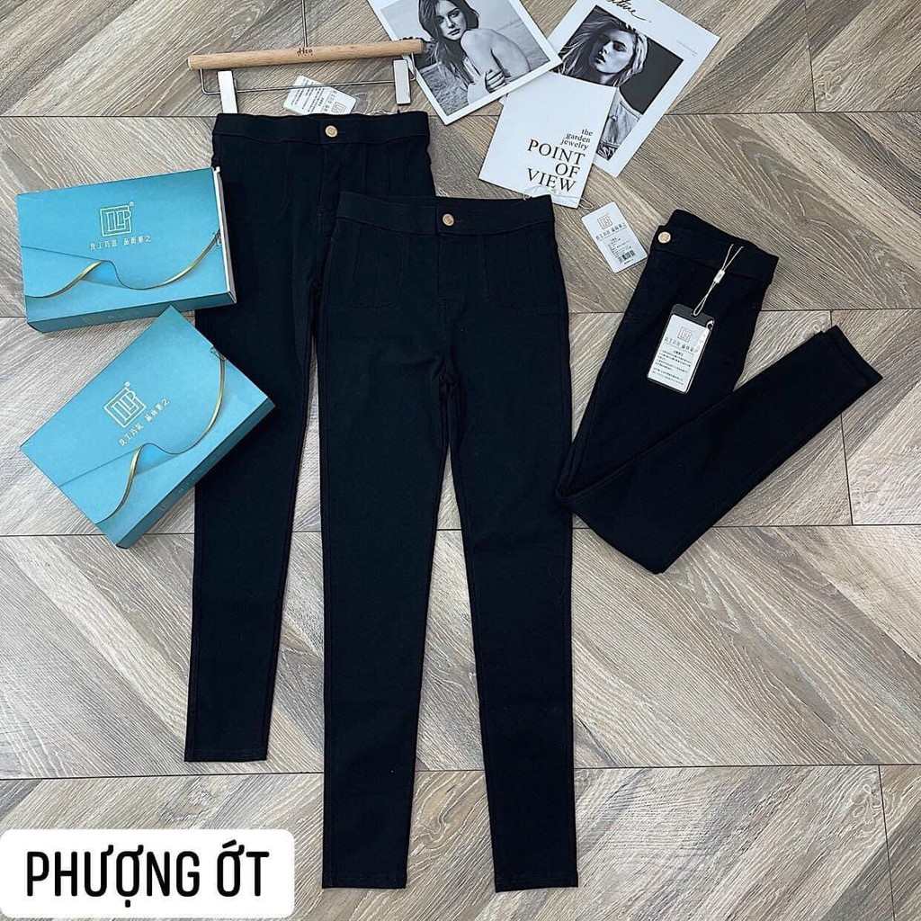 QUẦN TREGGING ĐEN NỮ HỘP XANH HÀNG QUẢNG CHÂU CAO CẤP
