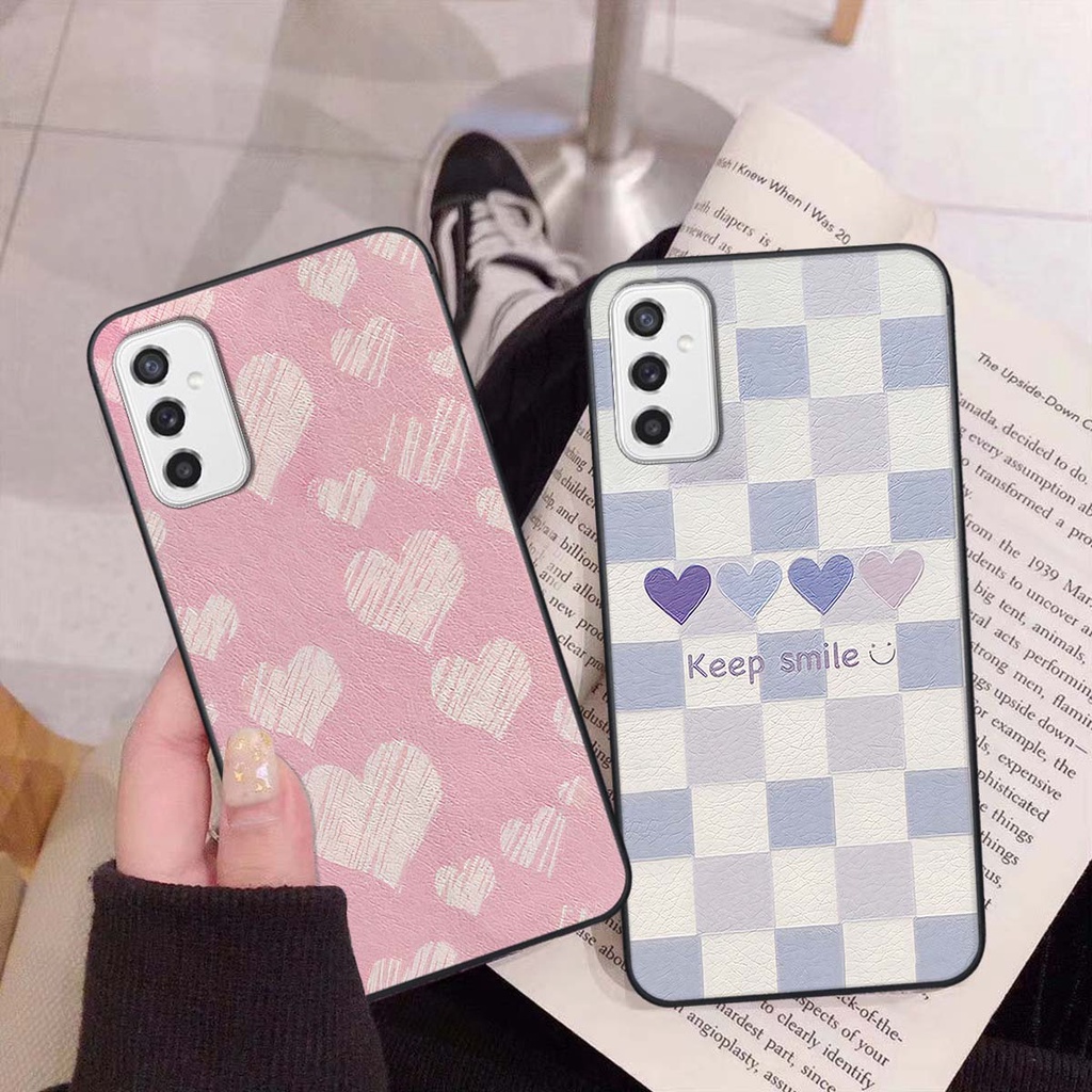 Ốp Samsung M52 5G caro trái tim cá tính, thời trang siêu đẹp, siêu phong cách