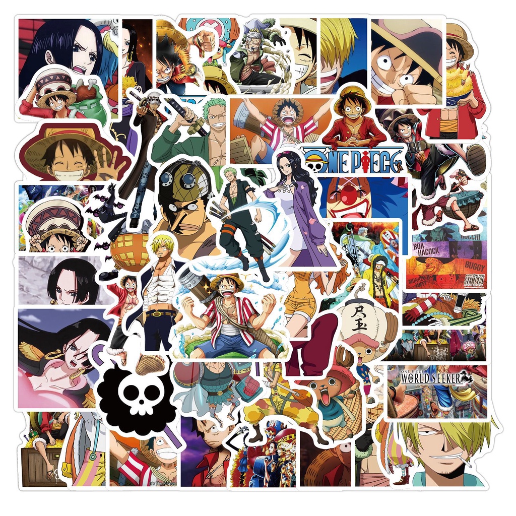 Bộ Sưu Tập 100/50/48 Miếng Sticker Phim Hoạt Hình One Piece