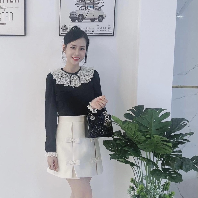 Chân váy phối nơ G575 có Bigsize rất dễ thương phối được nhiều kiểu áo khác nhau - GEM Fashion