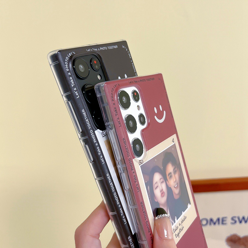 Ốp Điện Thoại Mềm Dạng Ví Đựng Thẻ Hình Mặt Cười Cho Samsung Galaxy S22 S21 S20 Ultra Plus S21 S20 FE Note 20 Ultra 10 Plus