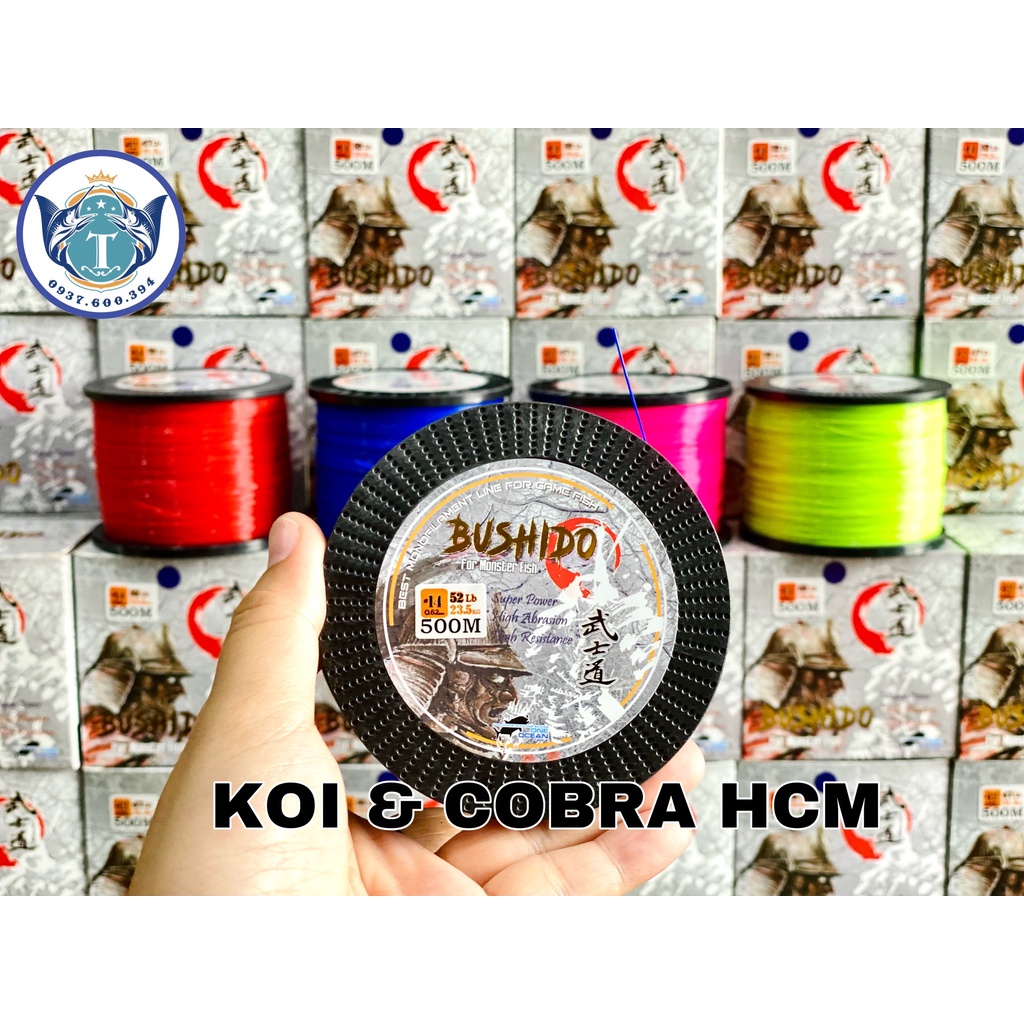 Dây cước Bushido 500M - chuyên cho câu giải, câu sông - Dây siêu dai, chịu lực CỰC KHỦNG