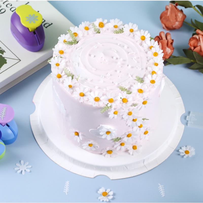 Dụng Cụ Tạo Hình Lá Hoa Cúc Trang Trí Bánh Kem Bằng Giấy Thủ Công DIY