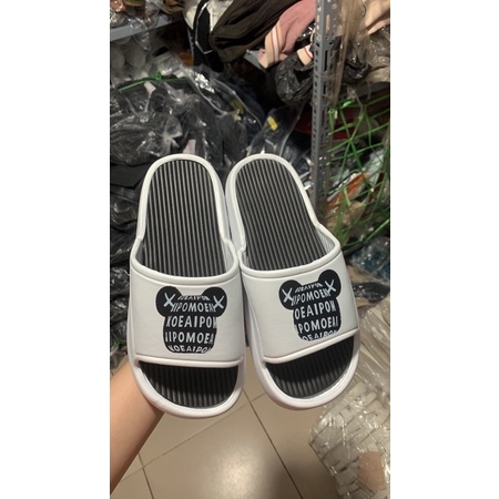 Dép Bánh mì Nữ-Nam  in hình chuột mickey-Dép Quang Ngang Đế Cao 4cm