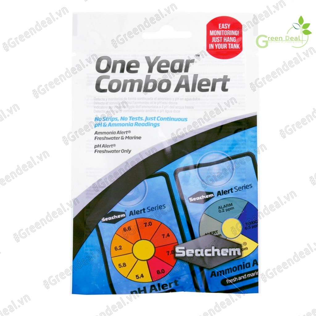 SEACHEM - One Year Combo Alert (Ammonia & pH Alert) | Bộ đo chất lượng nước hồ cá thủy sinh