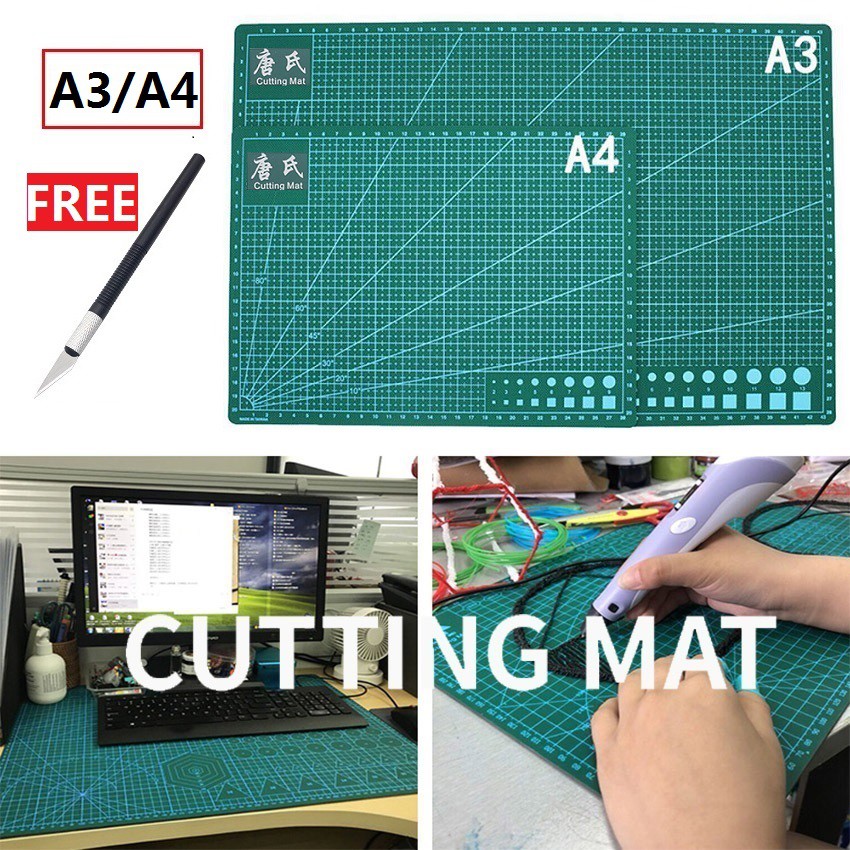 【Có hàng sẵn】A3/A4 Tấm lót cắt giấy Cutting mat khổ Thớt cắt giấy kirigami