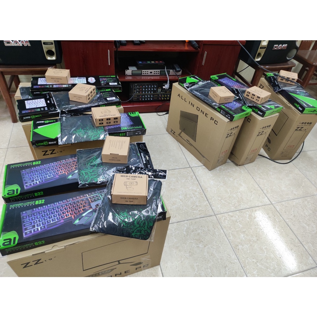 Trọn Bộ Máy Tính All In One Thế Hệ Mới Intel Core I5- I3 Ram 4G,SSD M2 128G,Tích hợp Webcam,Micro,Loa -Cài đặt sẵn win10 | BigBuy360 - bigbuy360.vn