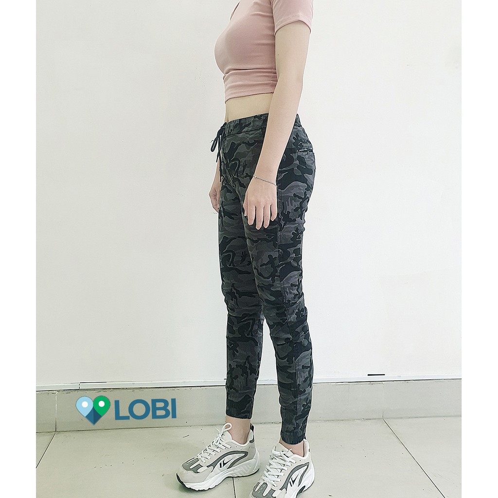 [Hàng loại 1 - Ảnh thật 100%] Quần Jogger Rằn Ri Nữ Xám Đen Cao Cấp