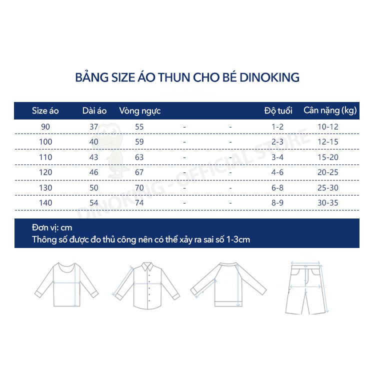 Áo phông cho bé gái DINNOKING Áo thun trẻ em cộc tay mùa hè chất cotton mềm mịn AT10