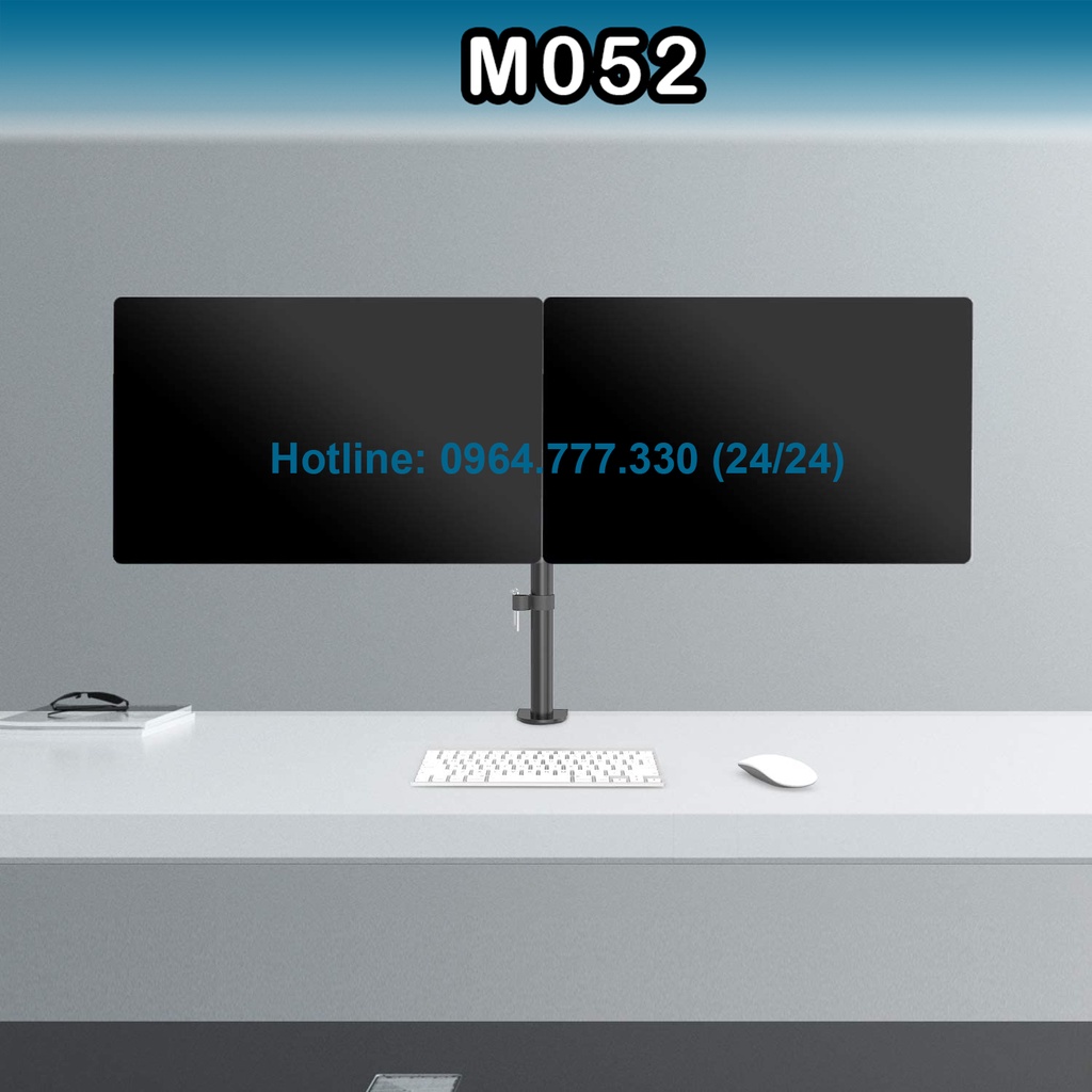 M052 Giá Treo 2 Màn Hình- Giá Đỡ 2 Màn Hình/ Xoay 360 độ - [Màn hình 17 - 27 Inch] [ Rẻ Hơn #F160 #H180 #F195A]