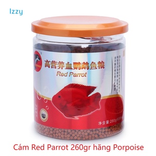 Thức ăn cho cá la hán, 3đuôi, cá koi, hồng két lên màu tự nhiên Red Parrot 260gr hãng Porpoise