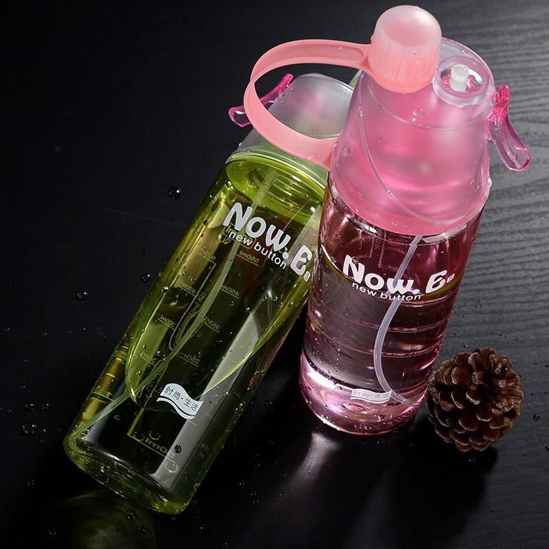 Bình Nước Thể Thao Kiêm Phun Sương Mạnh NOW-E Dung tích to 600ml
