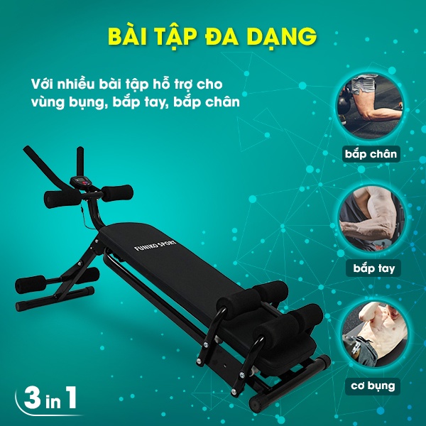 Máy tập gym tại nhà,máy tập gym đa nằng Funiko Z5 bảo hành 5 năm hỗ trợ giảm mỡ tăng cơ