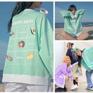 Áo Khoác Cardigan Happy Meal Degrey tay dài unisex
