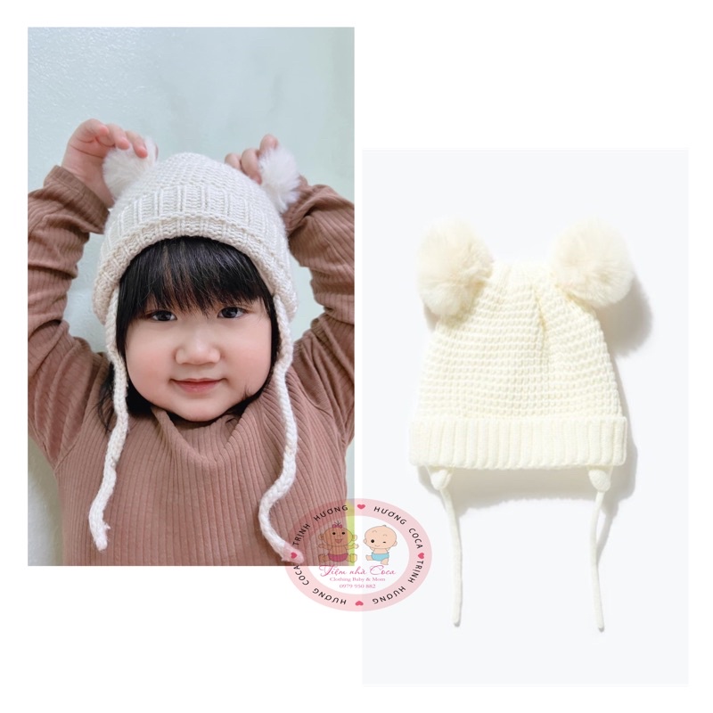 Mũ len siêu xinh cho bé gái săn sale