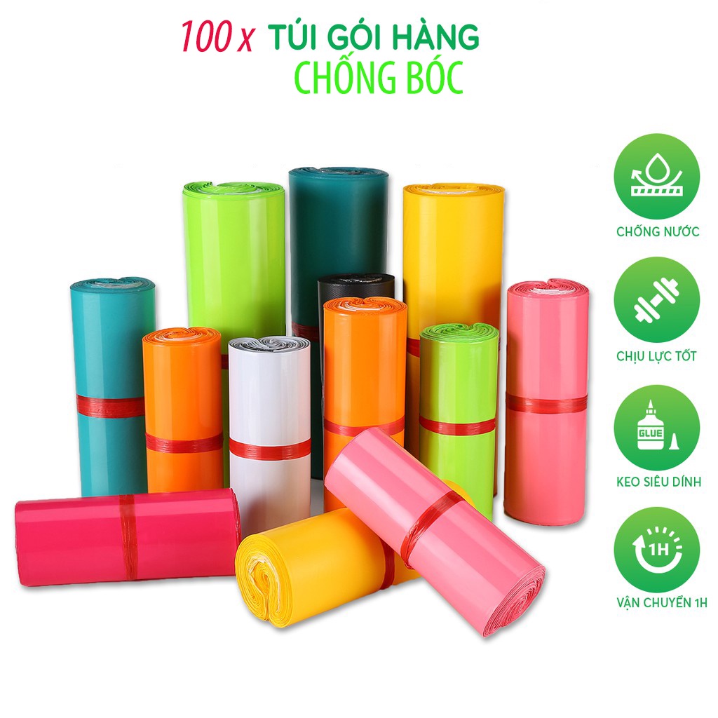 100 túi đóng gói hàng chống bóc