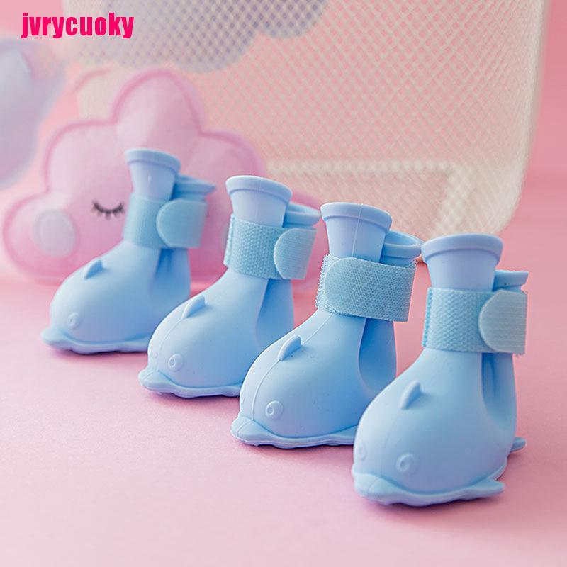 Ủng Đi Mưa Bằng Silicone Chống Nước Chống Trượt Cho Thú Cưng Size S / M / L