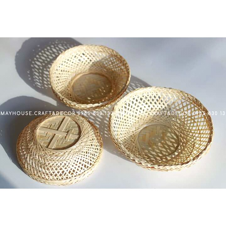 Bát đựng hoa quả, trang trí mây tre đan