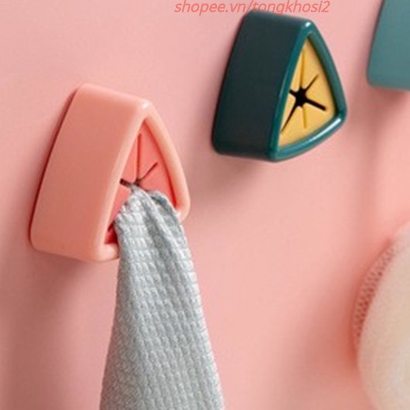 Móc Dán Tường Đa Năng  𝑭𝑹𝑬𝑬𝑺𝑯𝑰𝑷  Nút chặn treo khăn bằng vải tiện dụng dành cho nhà bếp T2