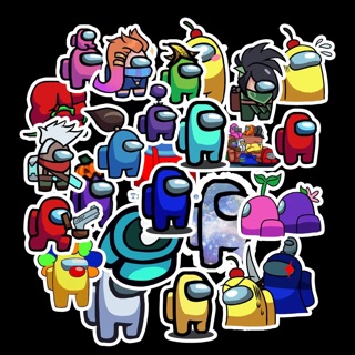 Sticker Among US 30-50 cái ép lụa / hình dán Game siêu HOT A mong us