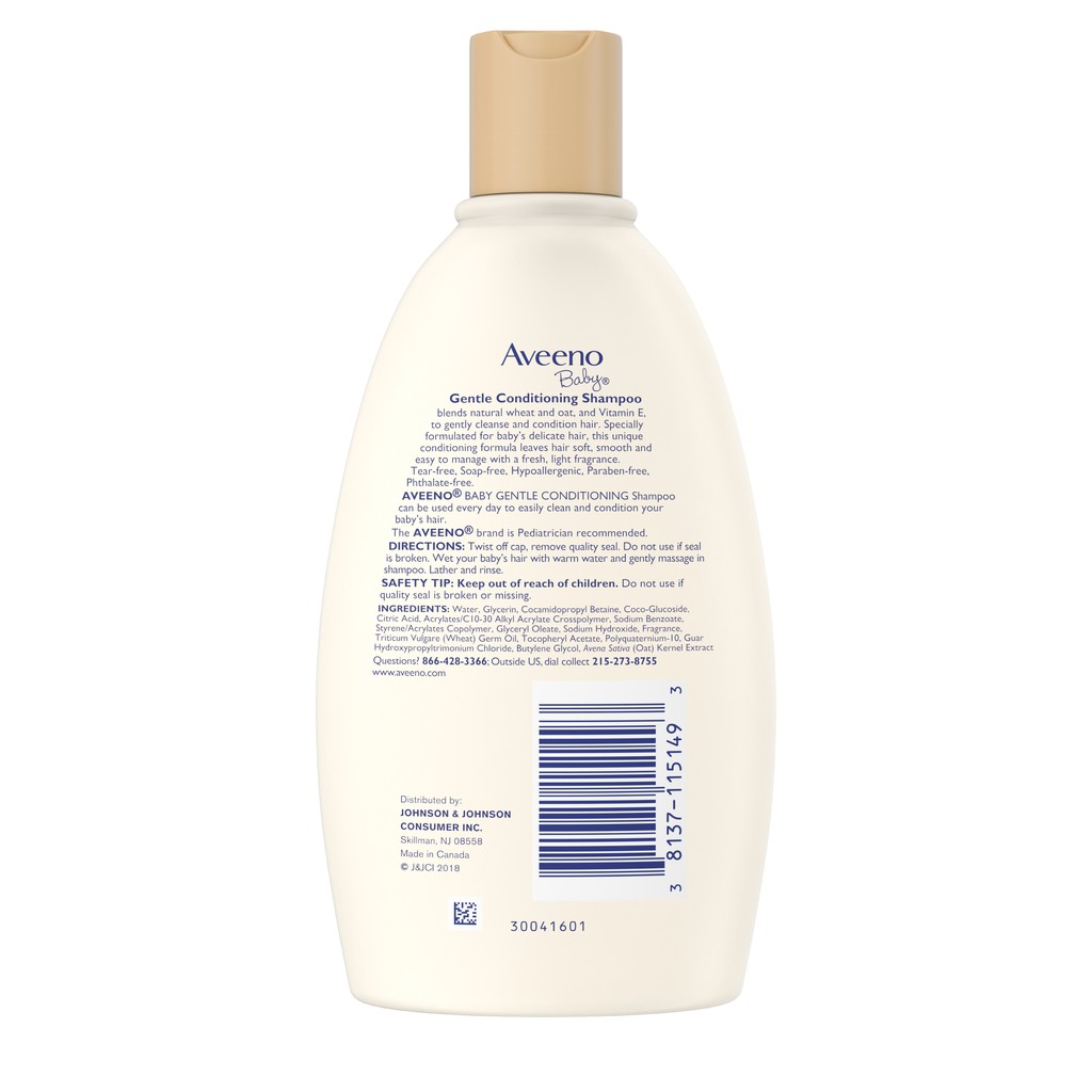Dầu gội Aveeno Baby Gentle Conditioning Shampoo with Natural Oat, 12 fl oz