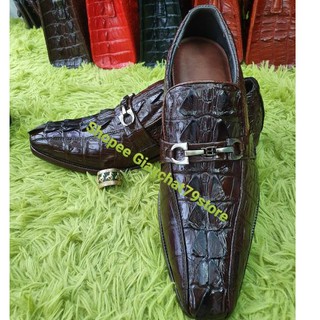 Giày handmade nam chính hãng da cá sấu tự nhiên bảo hành 2 năm quý khách - ảnh sản phẩm 5