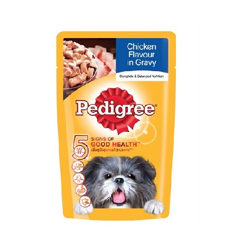 Thức ăn ướt pate sốt gói Pedigree cho chó 130gram