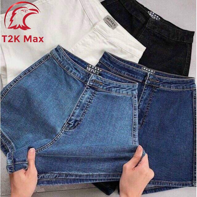 Quần đùi bò nữ lưng cao - quần short jean nữ cạp cao gen bụng bigsize - T2K Max | BigBuy360 - bigbuy360.vn