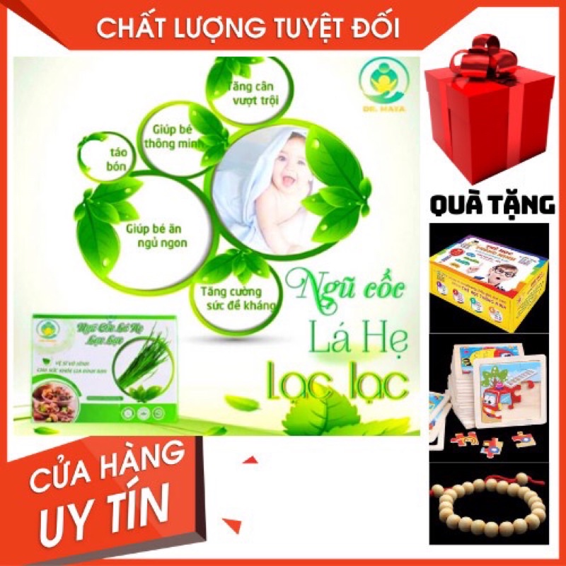 Ngũ cốc lá hẹ Lạc Lạc hết táo bón, bổ sung chất xơ thay thế rau xanh, giúp bé ăn ngon, hấp thụ tốt