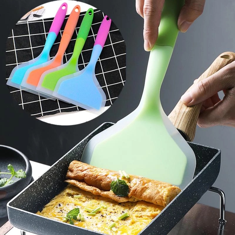 Sạn, Xẻng Nấu Ăn Silicon Cao Cấp Chống Dính Chịu Nhiệt Độ Cao Tiện Lợi Cho Nhà Bếp