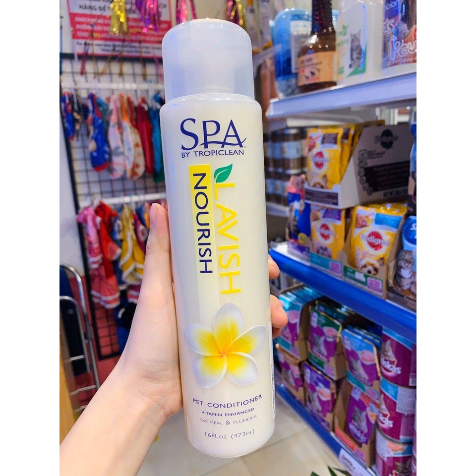 Dầu xả dưỡng lông mềm mượt Spa Tropiclean cho chó mèo xuất xứ Mỹ