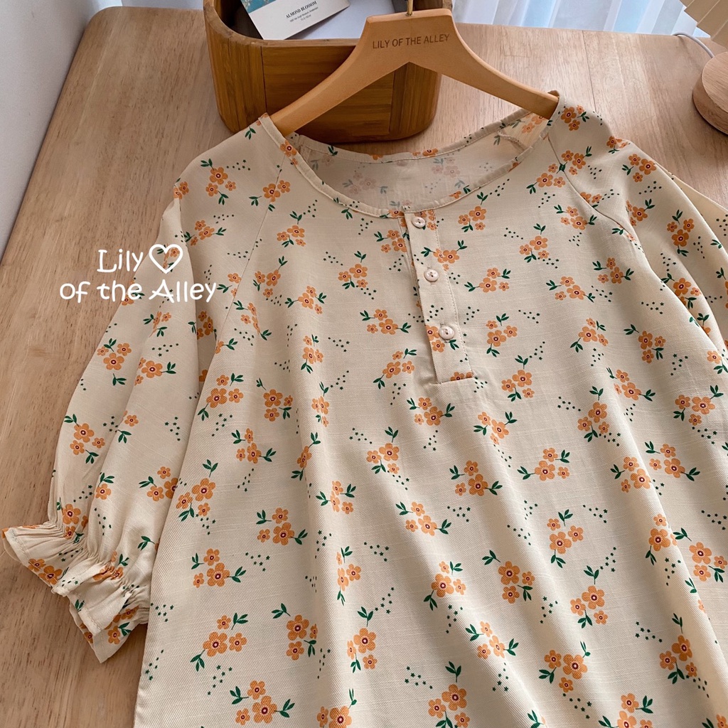Bộ ngủ đũi hình cộc tay Lily Phong cách Ulzzang Hàn Quốc