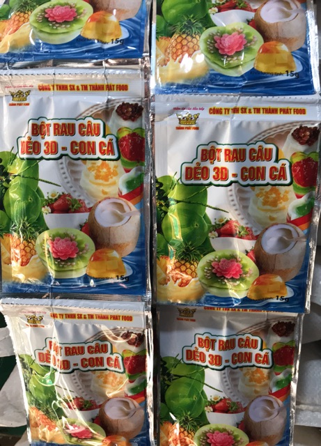 Bột Rau Câu con cá dẻo  3D  thành phát  hà nội ship nhanh số lượng lớn