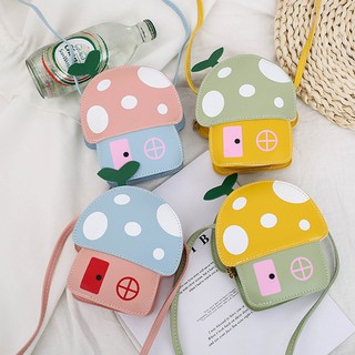 Túi đeo chéo cho bé gái hình cây nấm dễ thương