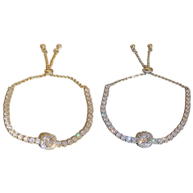 Vòng Tay Đính Đá Pha Lê Hình Vuông Thời Trang Cho Nữ