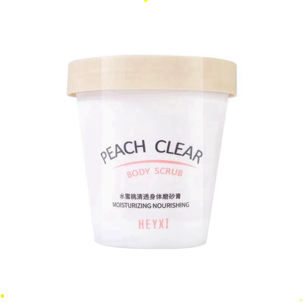 Tẩy da chết toàn thân đào HEYXI Peach Clear, tẩy tế bào chết body đào, kem thải độc tố da, xe khít lỗ chân lông uip | BigBuy360 - bigbuy360.vn