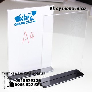 Cung cấp các loại kệ mica, kệ mica menu A4, A5