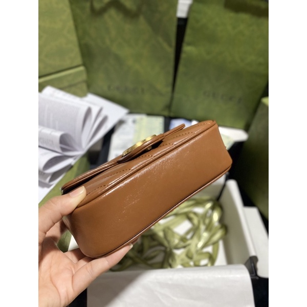 Túi xách nữ CHẤT DA THẬT size 17 và 22 Marmont small MINI matelassé shoulder bag hàng fullbox có hộp