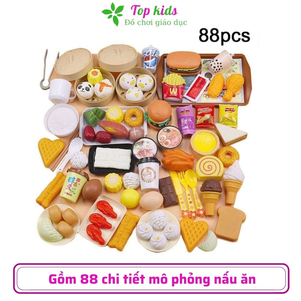 Đồ chơi nhà bếp mô phỏng đồ dùng nhà bếp nấu ăn cho trẻ em 2 đến 6 tuổi TOPKIDS